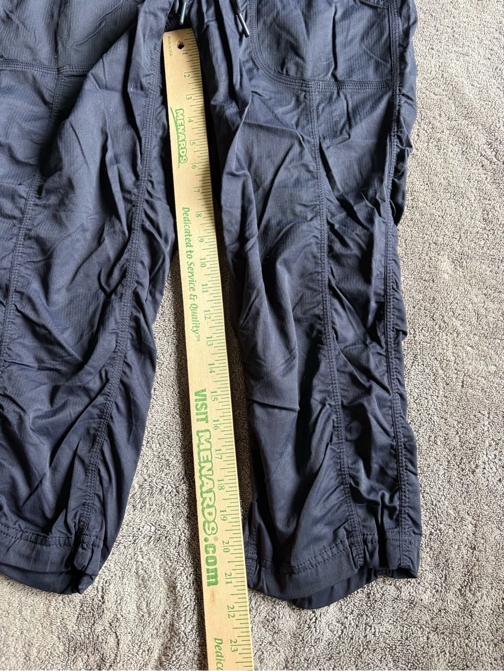 Women’s North Face Aphrodite Navy Drawstring Casual Capri Pants - Picture 2 of 8